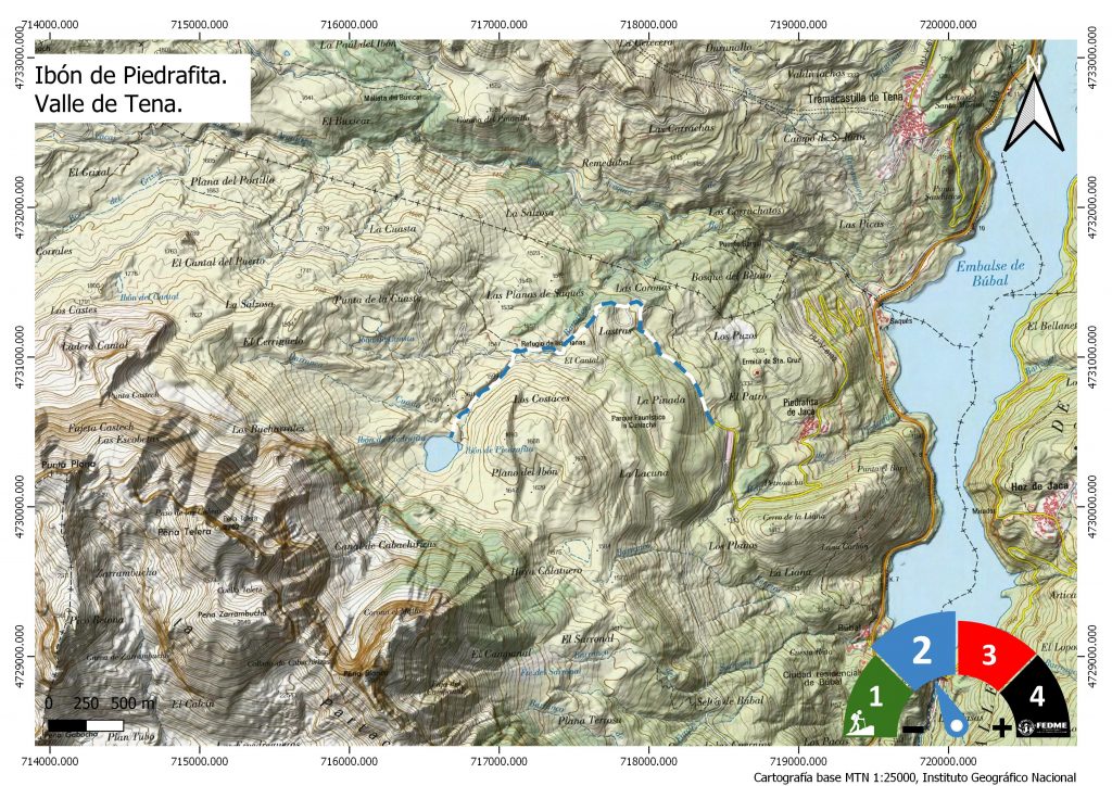 Mapa Ibón Piedrafita